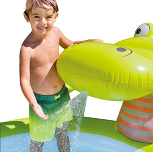 استخر بادی کودک اینتکس intex طرح تمساح با آبپاش مدل 57431-اسباب بازی